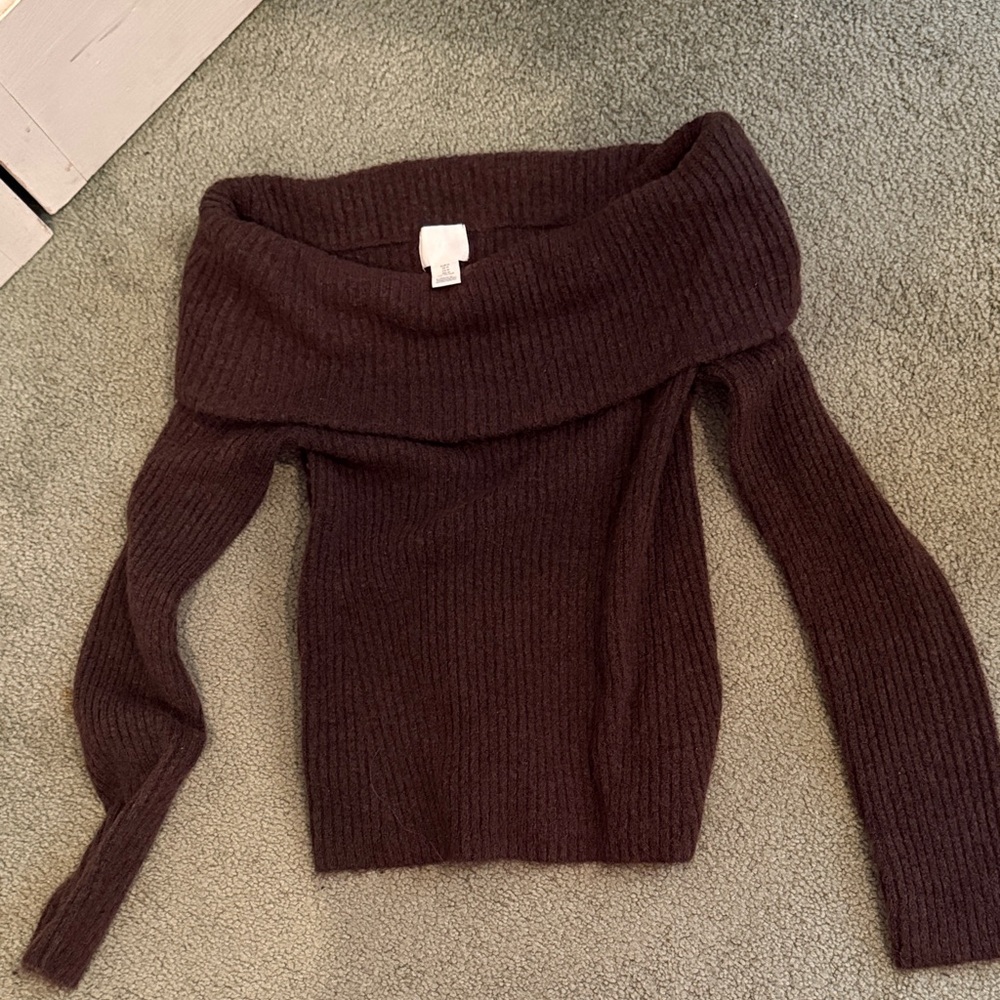 H&M Ribbed Sweater - Chocolate Brown